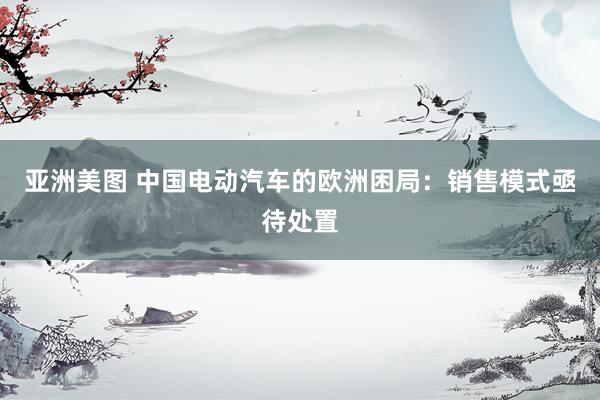 亚洲美图 中国电动汽车的欧洲困局：销售模式亟待处置