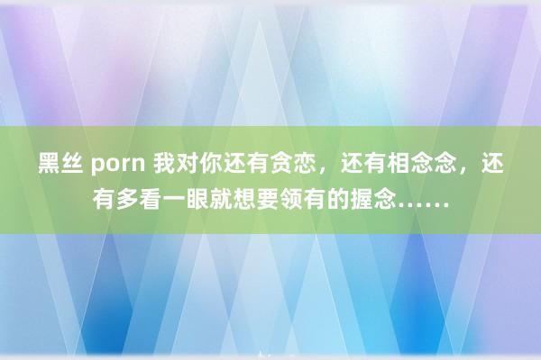 黑丝 porn 我对你还有贪恋，还有相念念，还有多看一眼就想要领有的握念……