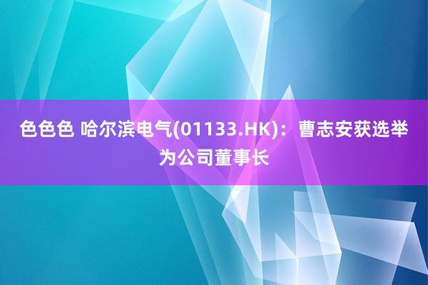 色色色 哈尔滨电气(01133.HK)：曹志安获选举为公司董事长