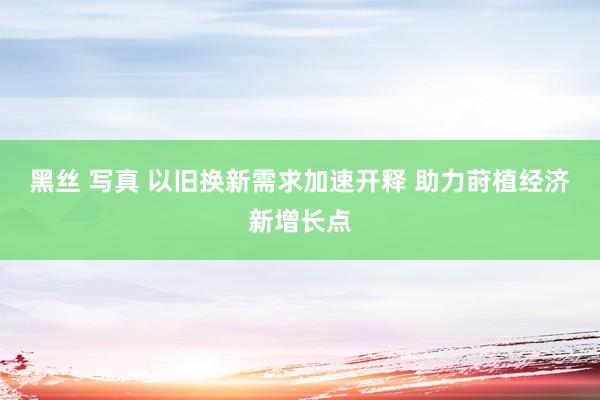 黑丝 写真 以旧换新需求加速开释 助力莳植经济新增长点