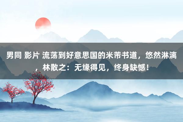 男同 影片 流荡到好意思国的米芾书道，悠然淋漓，林散之：无缘得见，终身缺憾！