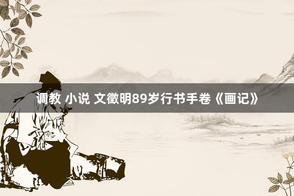调教 小说 文徵明89岁行书手卷《画记》