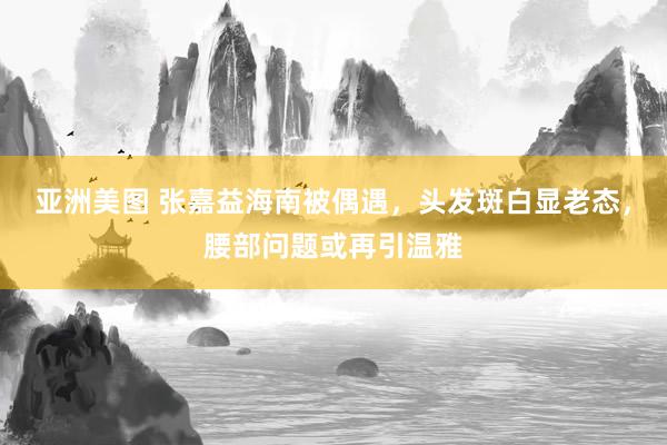 亚洲美图 张嘉益海南被偶遇，头发斑白显老态，腰部问题或再引温雅