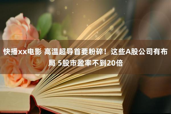 快播xx电影 高温超导首要粉碎！这些A股公司有布局 5股市盈率不到20倍