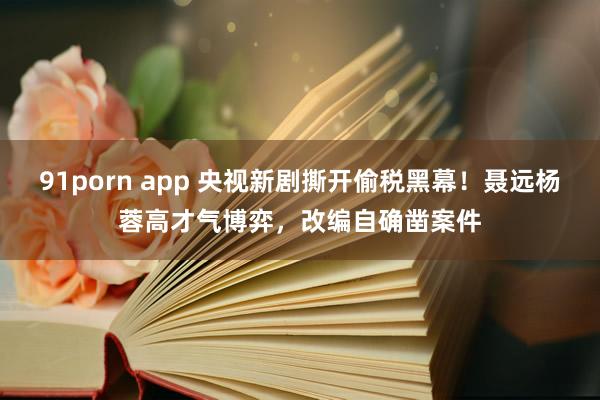 91porn app 央视新剧撕开偷税黑幕！聂远杨蓉高才气博弈，改编自确凿案件