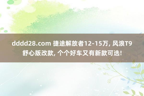 dddd28.com 捷途解放者12-15万， 风浪T9舒心版改款， 个个好车又有新款可选!