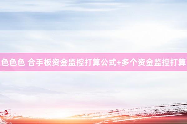色色色 合手板资金监控打算公式+多个资金监控打算