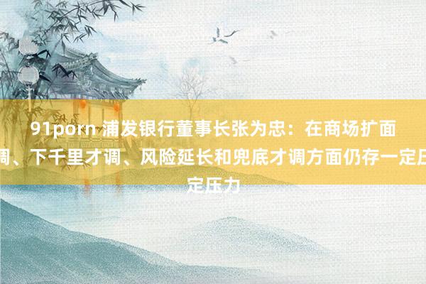 91porn 浦发银行董事长张为忠：在商场扩面才调、下千里才调、风险延长和兜底才调方面仍存一定压力