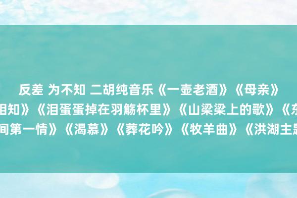 反差 为不知 二胡纯音乐《一壶老酒》《母亲》《画你》《一枝花》《相知》《泪蛋蛋掉在羽觞杯里》《山梁梁上的歌》《东说念主间第一情》《渴慕》《葬花吟》《牧羊曲》《洪湖主题随念念曲》《跑马》《战马奔腾》
