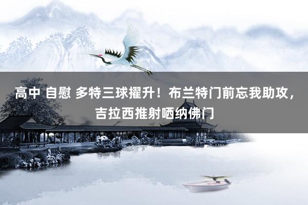 高中 自慰 多特三球擢升！布兰特门前忘我助攻，吉拉西推射哂纳佛门