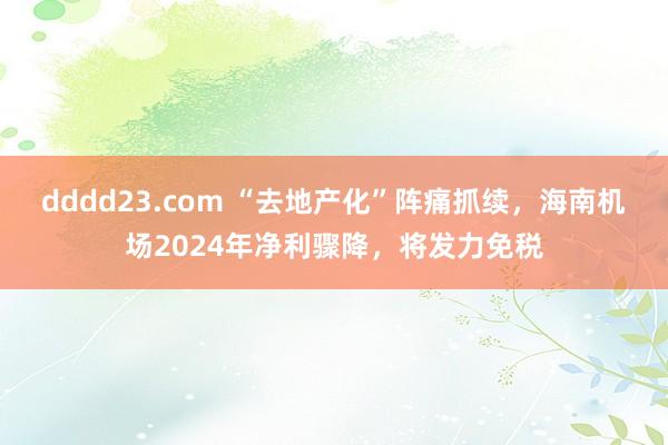 dddd23.com “去地产化”阵痛抓续，海南机场2024年净利骤降，将发力免税
