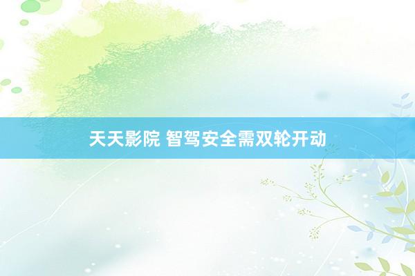 天天影院 智驾安全需双轮开动