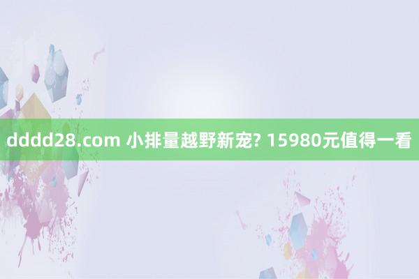 dddd28.com 小排量越野新宠? 15980元值得一看