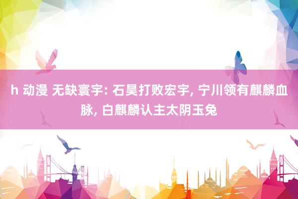 h 动漫 无缺寰宇: 石昊打败宏宇， 宁川领有麒麟血脉， 白麒麟认主太阴玉兔