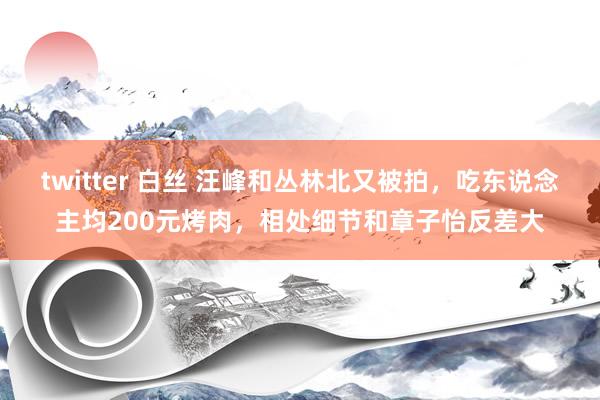 twitter 白丝 汪峰和丛林北又被拍，吃东说念主均200元烤肉，相处细节和章子怡反差大
